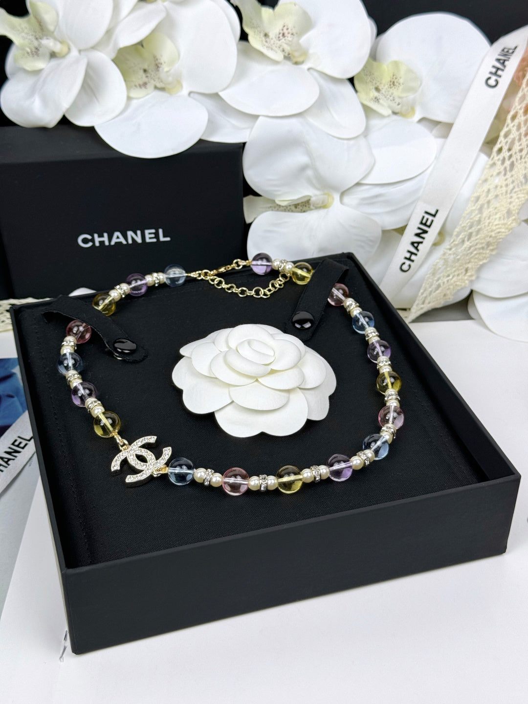 [Glow Jewelry]26C New Spring Collection Colorful Transparent Resin Necklace