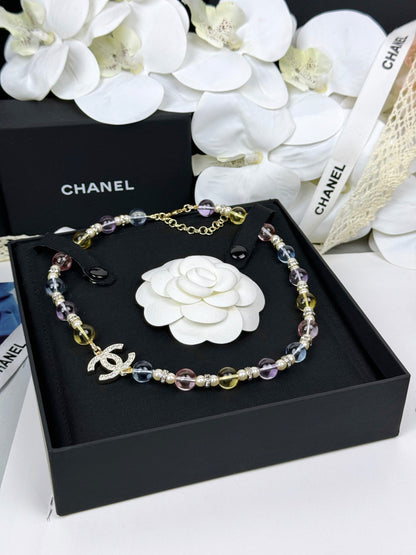 [Glow Jewelry]26C New Spring Collection Colorful Transparent Resin Necklace