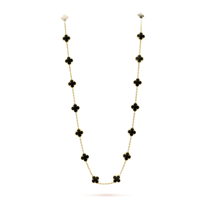 ¡®Glow Jewelry¡¯CLOVER 20 MOTIFS ONYX NECKLACE