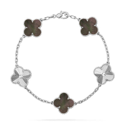 [Glow Jewelry] CLOVER 5 MOTIF GRAY MOP BRACELET COLLECTION