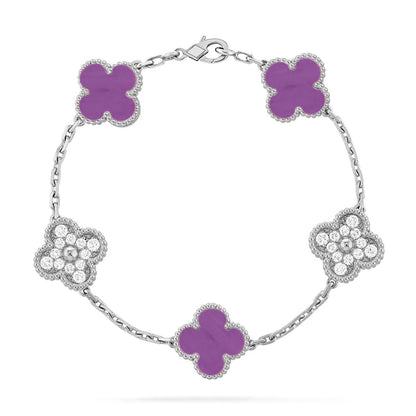 [Glow Jewelry]New  CLOVER 5 MOTIF VIOLET BRACELET COLLECTION