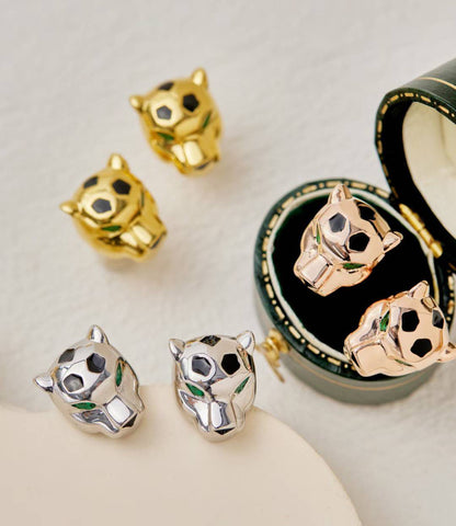 [Glow Jewelry]CHRRTAH-PRINT STUD EARRINGS, THREE COLORS