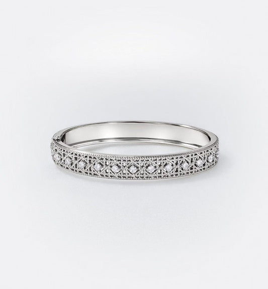[Glow Jewelry] 2026 WOVEN-PATTERN BRACELET SET WITH FULL DIAMOND INLAY THREE-COLORS