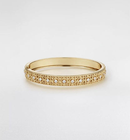 [Glow Jewelry] 2026 WOVEN-PATTERN BRACELET SET WITH FULL DIAMOND INLAY THREE-COLORS