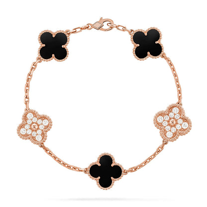[Glow Jewelry]New CLOVER 5 MOTIF ONYXS BRACELET COLLECTION