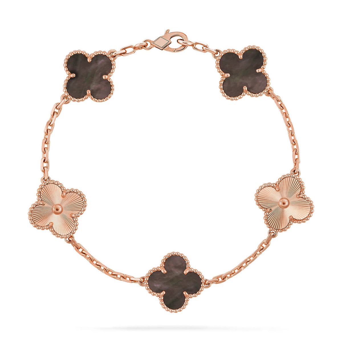 [Glow Jewelry]New CLOVER 5 MOTIF GRAY MOP BRACELET COLLECTION