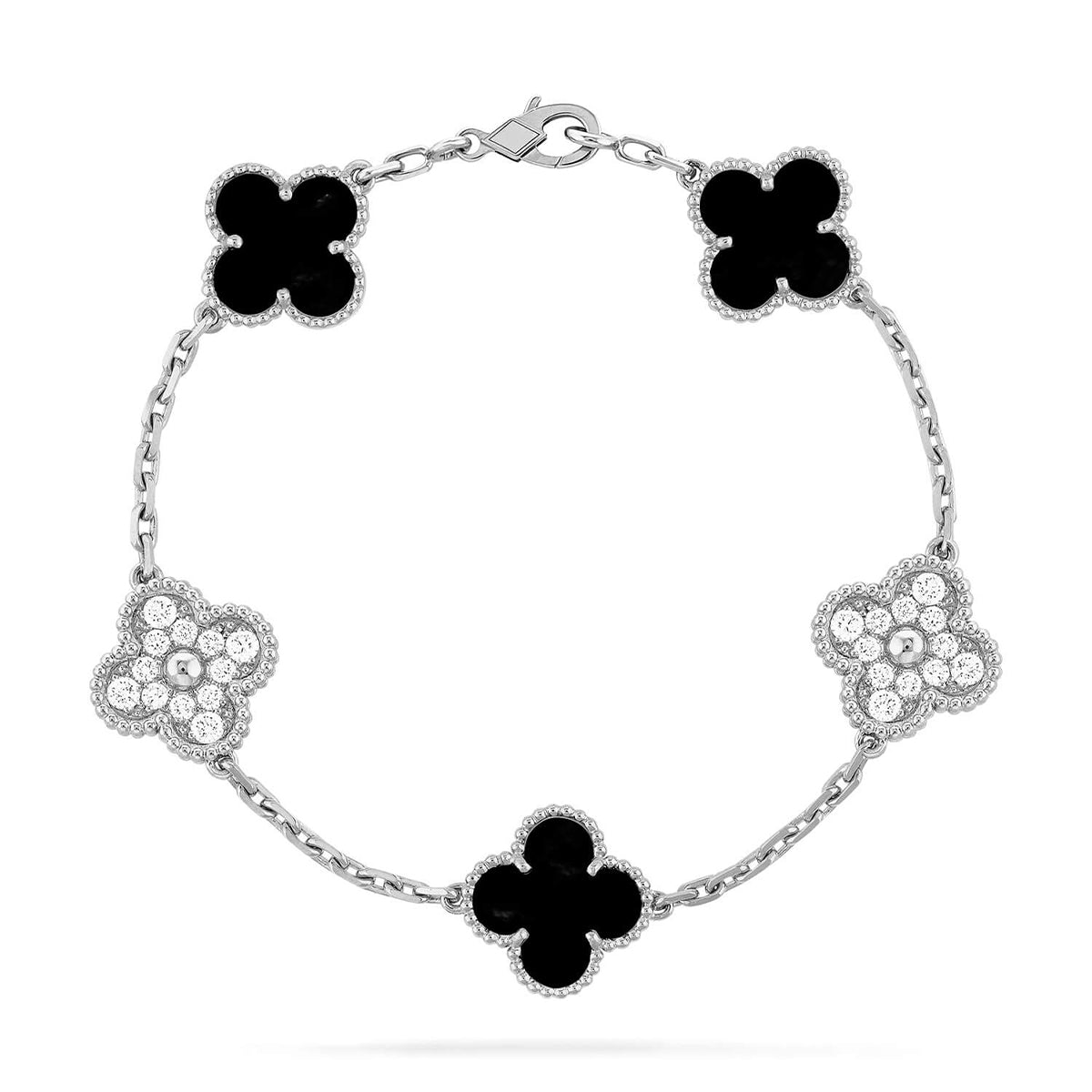 [Glow Jewelry]New CLOVER 5 MOTIF ONYXS BRACELET COLLECTION