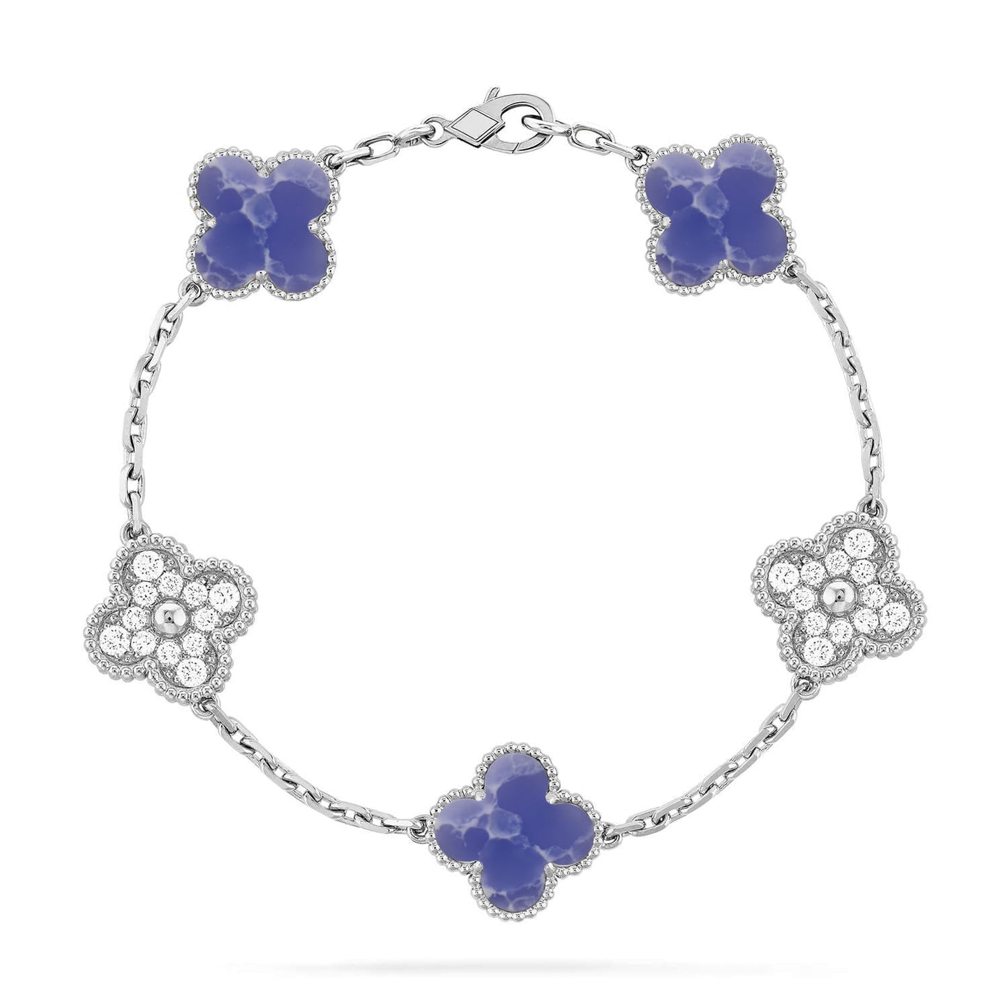 [Glow Jewelry]New CLOVER 5 MOTIF BLUE VEINS BRACELET COLLECTION