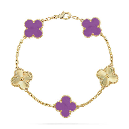 [Glow Jewelry]New  CLOVER 5 MOTIF VIOLET BRACELET COLLECTION