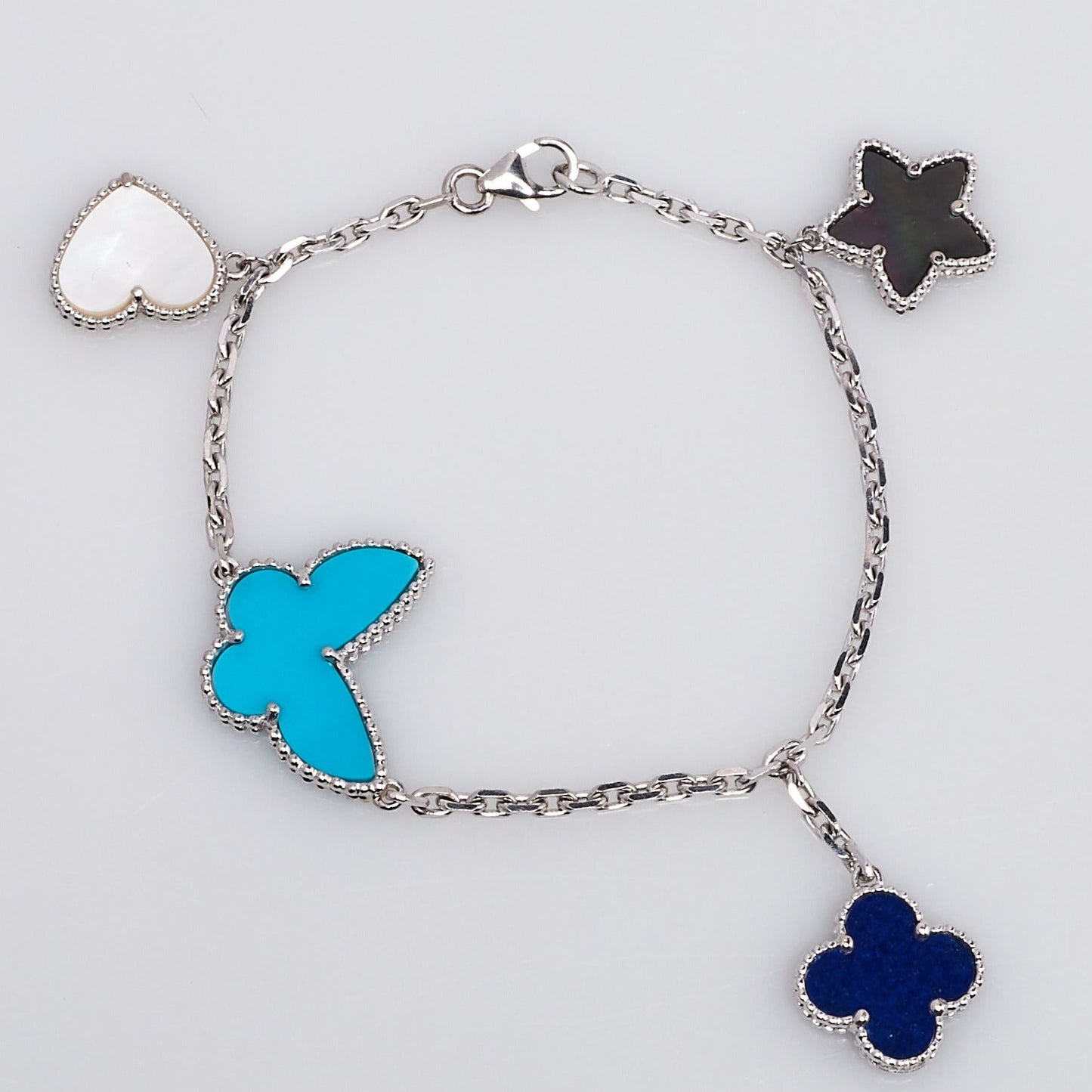 ¡®Glow Jewelry¡¯LUCKY SPRING SILVER BRACELET 4 MOTIF