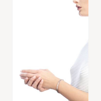 [Glow Jewelry]ZERO 1 SPIRAL LOGO SILVER BRACELET