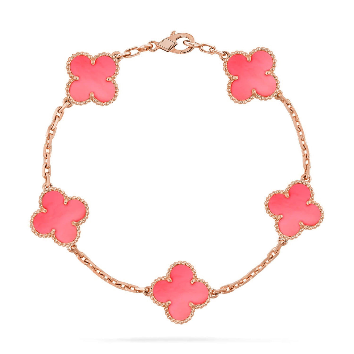 [Glow Jewelry]New  CLOVER 5 MOTIFS  PINK MOP BRACELET COLLECTION