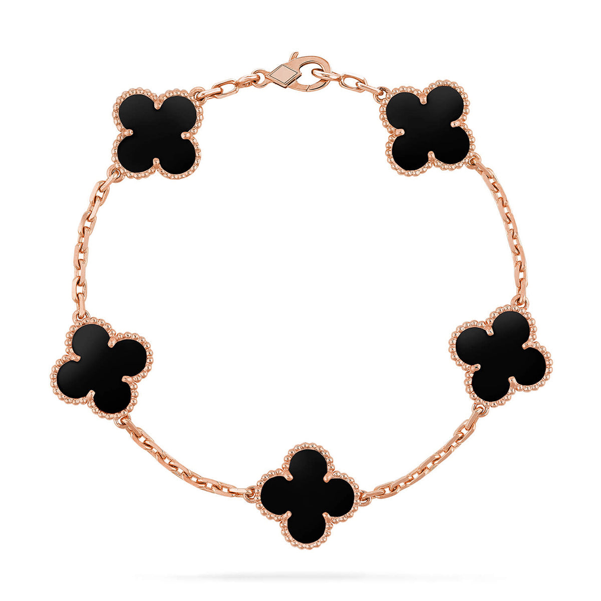[Glow Jewelry]New CLOVER 5 MOTIF ONYXS BRACELET COLLECTION