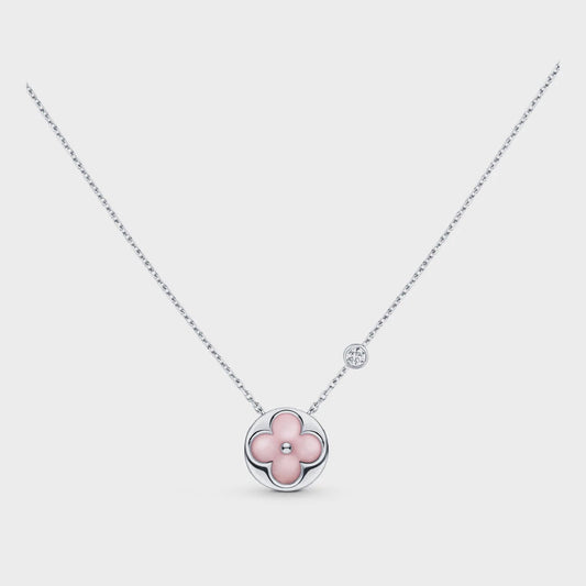 [Glow Jewelry]SUN MOTIF PINK MOP SILVER BRACELET