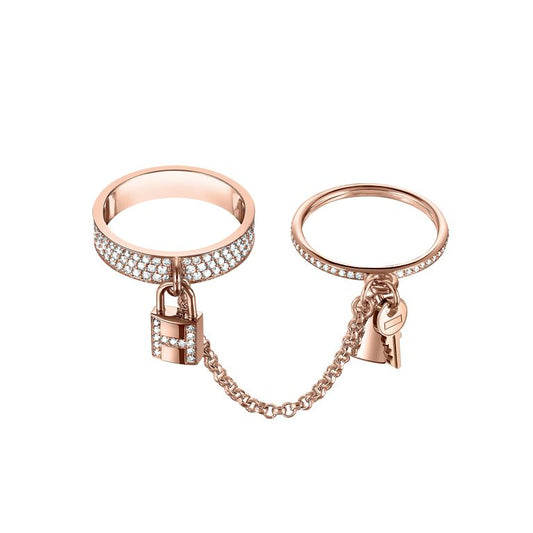 ¡®Glow Jewelry¡¯HM KELLY CLOCHETTE DOUBLE RING IN  WITH DIAMONDS