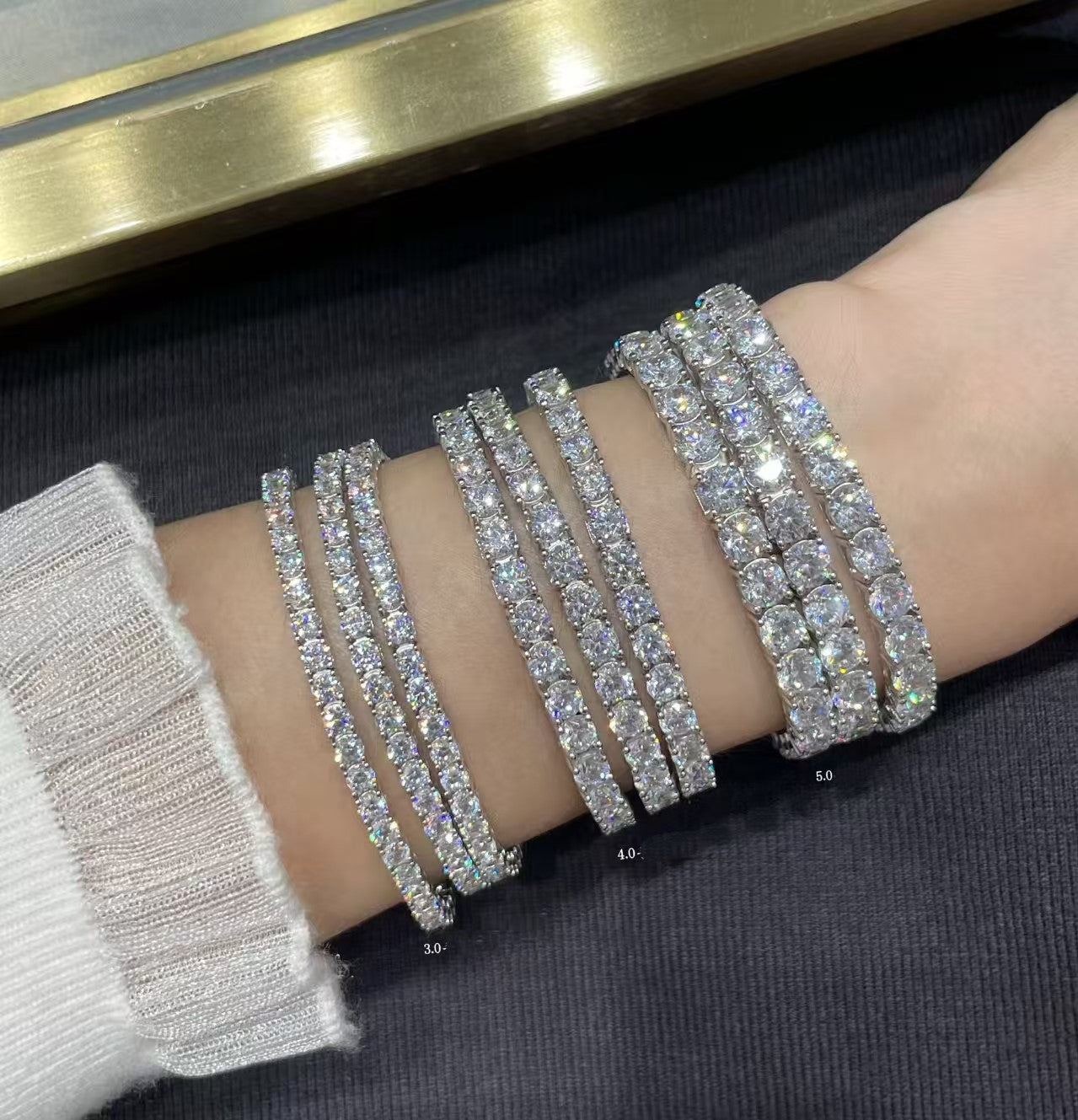 [¡®Glow Jewelry¡¯]TENNIS BRACELET WITH FULL DIAMOND SETTING