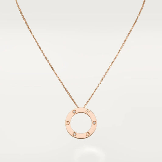 [Glow Jewelry]LOVE NECKLACE 16MM 3 DIAMONDS
