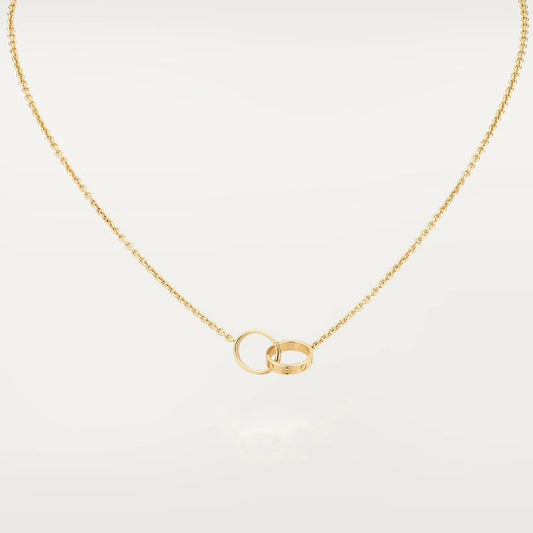 [Glow Jewelry]LOVE NECKLACE DOUBLE RING GOLD