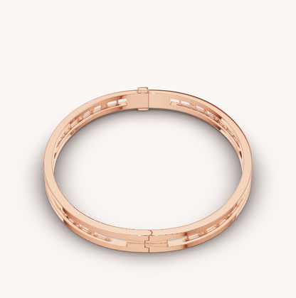 [Glow Jewelry]ZERO 1 SPIRAL LOGO PINK GOLD BRACELET