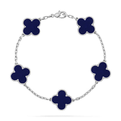 [Glow Jewelry]New CLOVER 5 MOTIF LAPIS LAZULI BRACELET COLLECTION