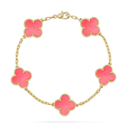 [Glow Jewelry]New  CLOVER 5 MOTIFS  PINK MOP BRACELET COLLECTION