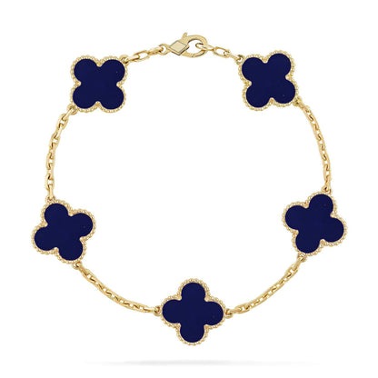 [Glow Jewelry]New CLOVER 5 MOTIF LAPIS LAZULI BRACELET COLLECTION