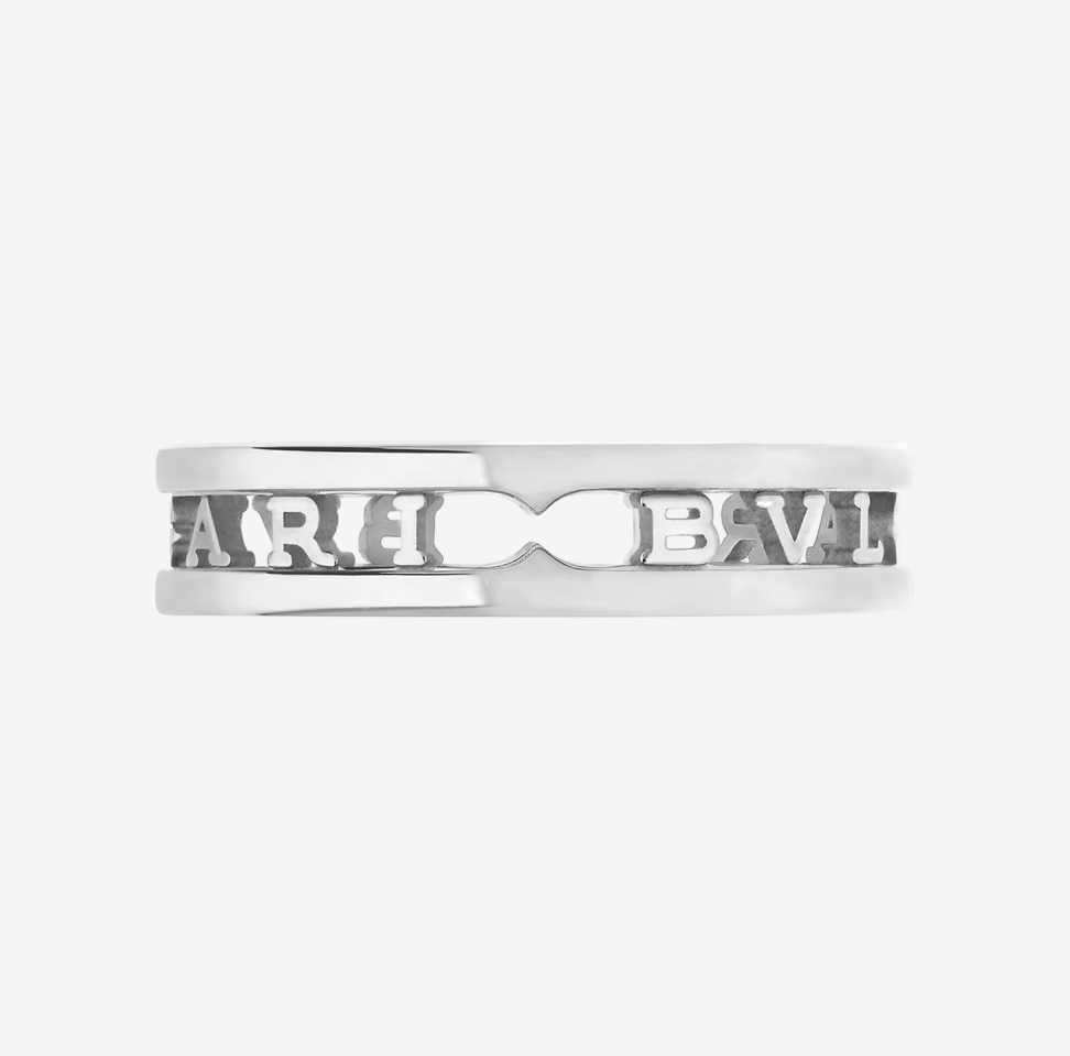 [Glow Jewelry]ZERO 1 ONE-BAND WITH OPENWORK LOGO SPIRAL RING