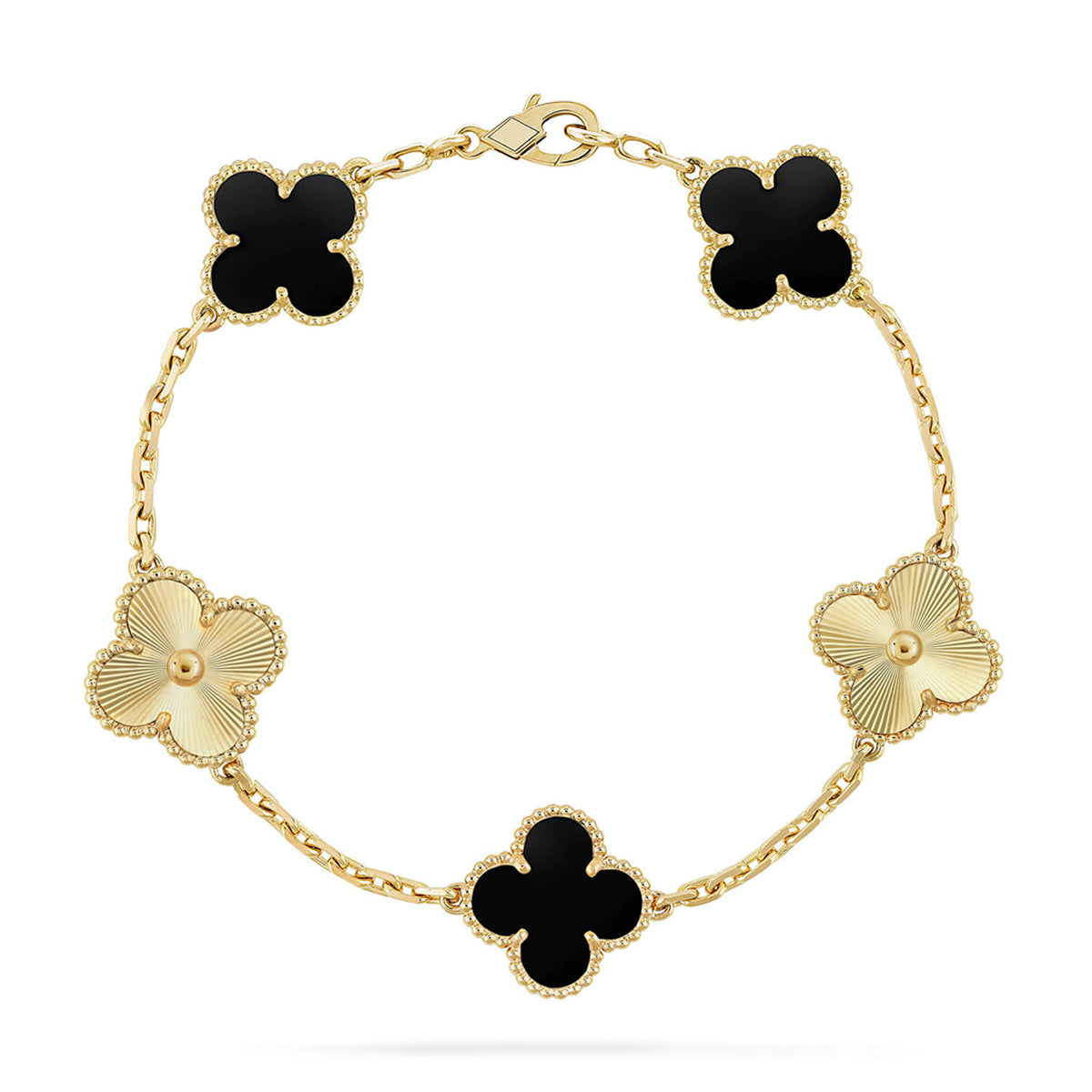 [Glow Jewelry]New CLOVER 5 MOTIF ONYXS BRACELET COLLECTION