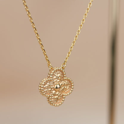 [Glow Jewelry]CLOVER 15MM  BRONZING NECKLACE