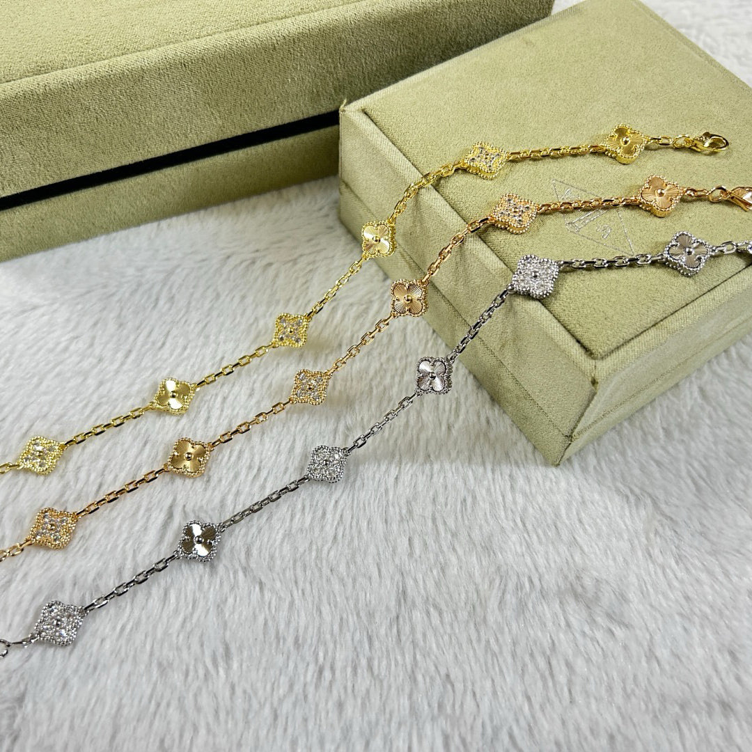 [¡®Glow Jewelry¡¯]CLOVER 6 MOTIF DIAMOND LASER BRACELET