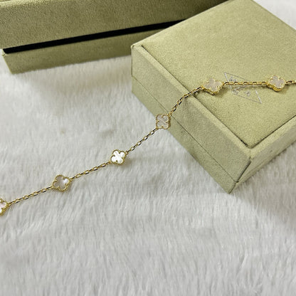 [¡®Glow Jewelry¡¯]CLOVER 6 MOTIF WHITE MOP BRACELET