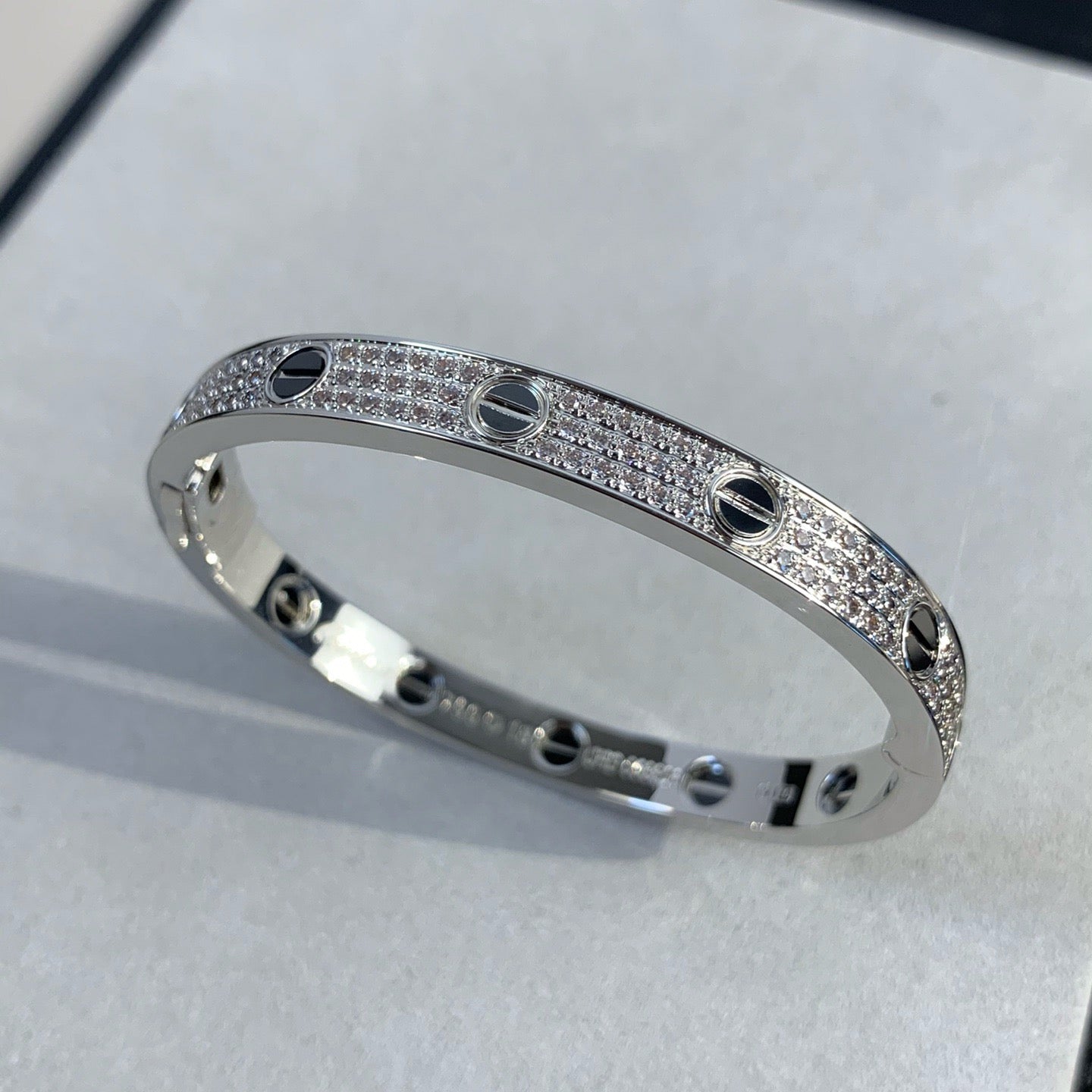 ¡®Glow Jewelry¡¯LOVE BRACELET 6.1MM DIAMOND-PAVED CERAMIC