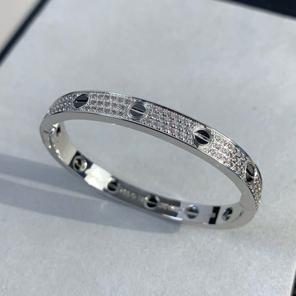 ¡®Glow Jewelry¡¯LOVE BRACELET 6.1MM DIAMOND-PAVED CERAMIC