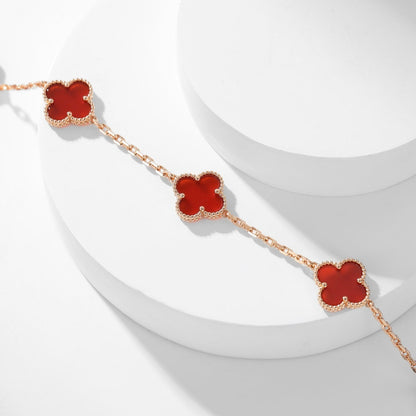 ¡®Glow Jewelry¡¯CLOVER 10 MOTIFS CARNELIAN NECKLACE
