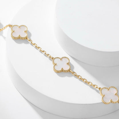 ¡®Glow Jewelry¡¯CLOVER 10 MOTIFS WHITE MOTHER OF PEARL NECKLACE