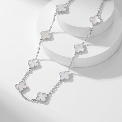 ¡®Glow Jewelry¡¯CLOVER 10 MOTIFS WHITE MOTHER OF PEARL NECKLACE