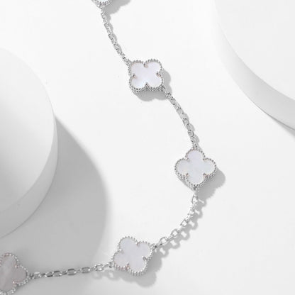 ¡®Glow Jewelry¡¯CLOVER 10 MOTIFS WHITE MOTHER OF PEARL NECKLACE