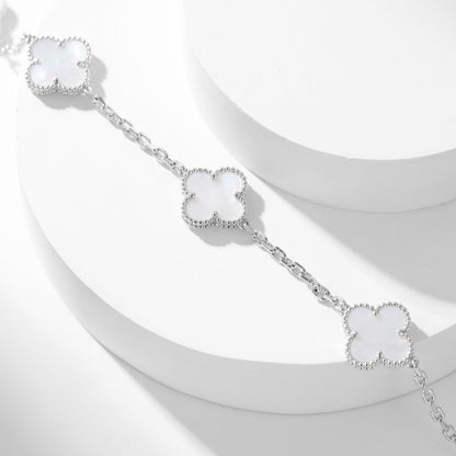¡®Glow Jewelry¡¯CLOVER 10 MOTIFS WHITE MOTHER OF PEARL NECKLACE