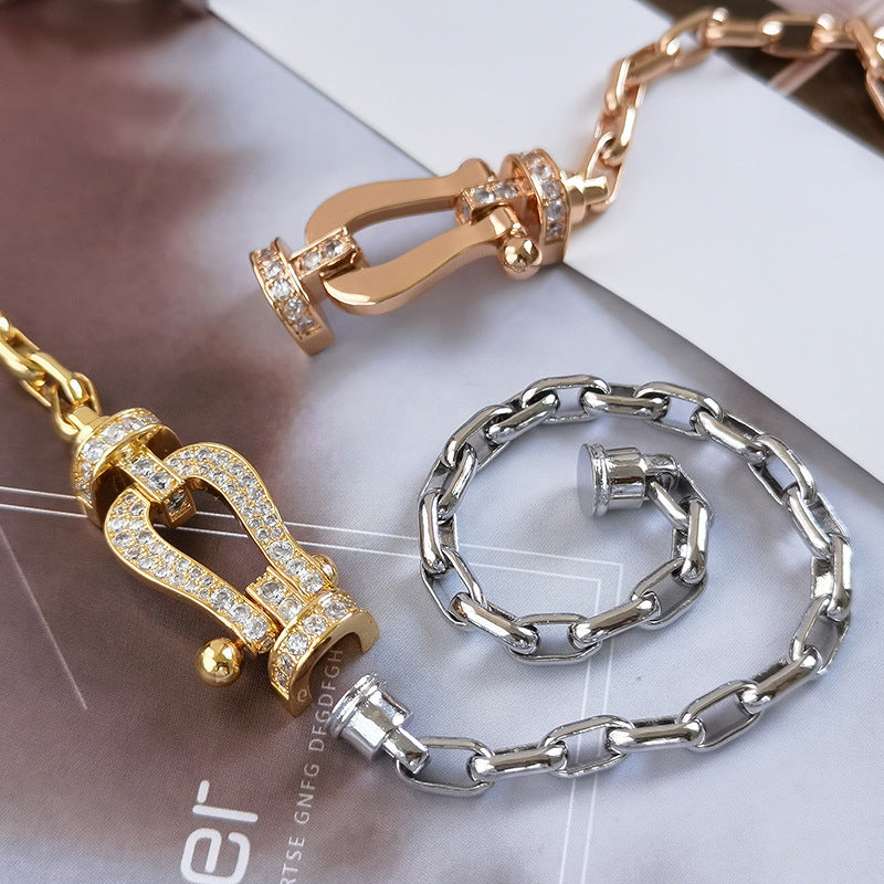 ¡®Glow Jewelry¡¯FORCE LARGE HORSESHOE CLASP  METAL BRACELET