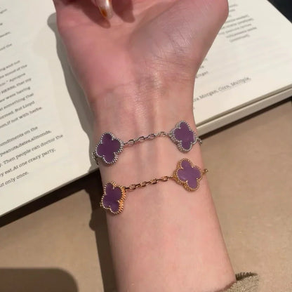 [Glow Jewelry]New  CLOVER 5 MOTIF VIOLET BRACELET COLLECTION