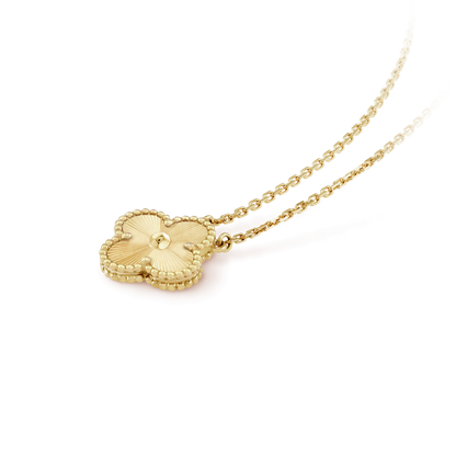 [Glow Jewelry]CLOVER 15MM LASER NECKLACE