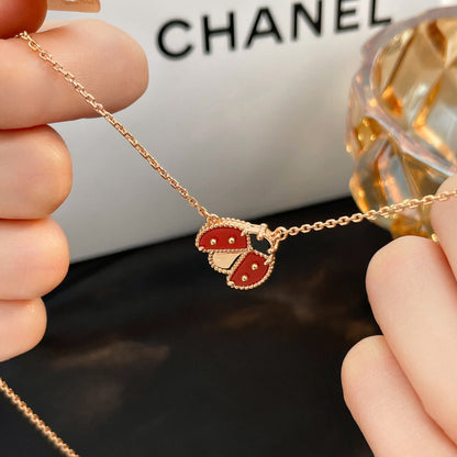 ¡®Glow Jewelry¡¯LUCKY  CARNELIANS LADYBUG NECKLACE