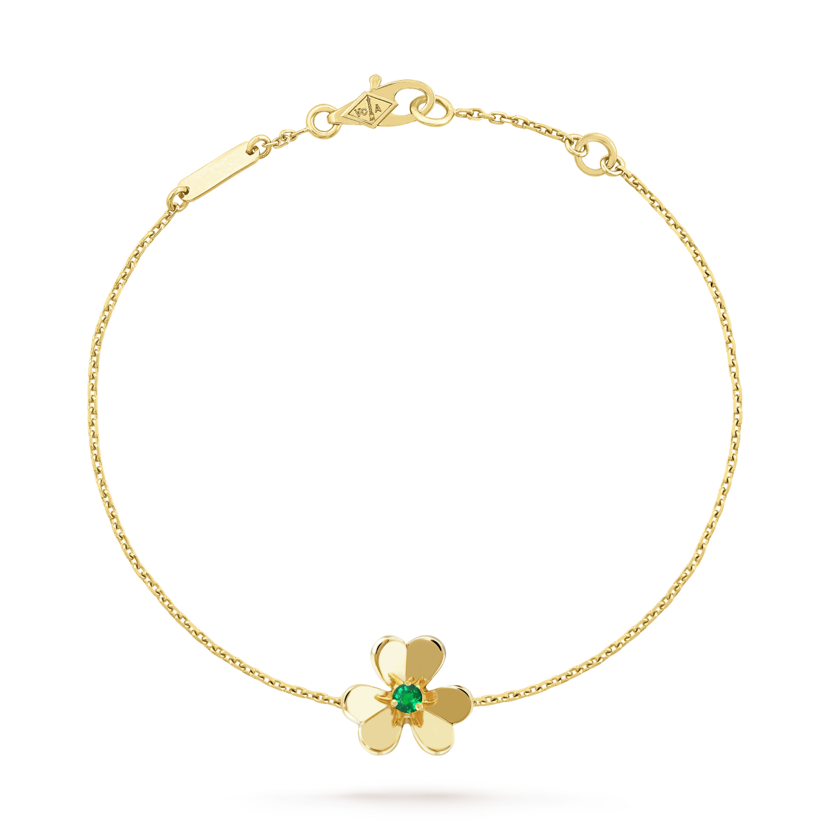 [Glow Jewelry]FRIVOLE GOLD FLOWER PINK MALACHITE BRACELET