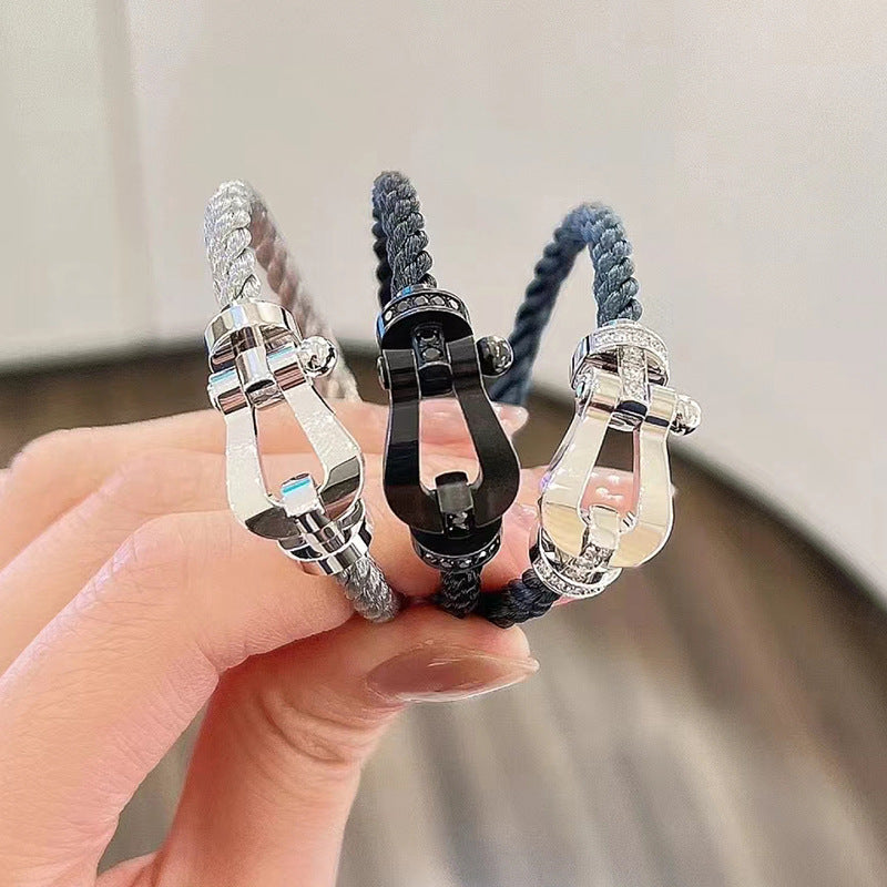 ¡®Glow Jewelry¡¯FORCE LARGE HORSESHOE NO DIAMOND BRACELET SILVER