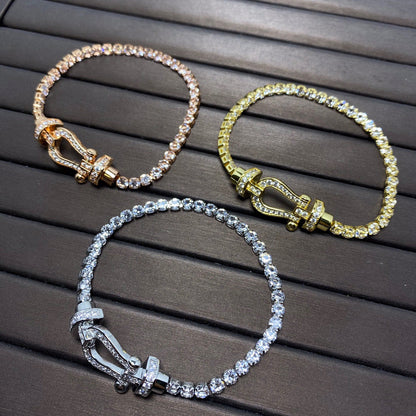 [Glow Jewelry]FORCE  HORSESHOE  DIAMOND TENNIS BRACELET