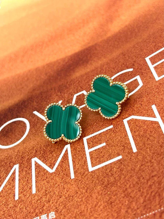 [Glow Jewelry] CLOVER LARGE (20mm) 1 MOTIFS GREENER MOP STUD EARRINGS