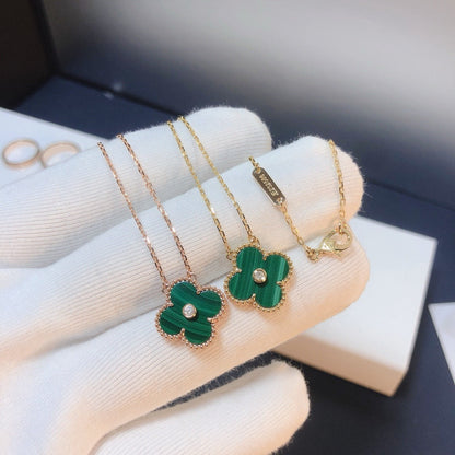 ¡®Glow Jewelry¡¯CLOVER 15MM DIAMOND TURQUOISE NECKLACE