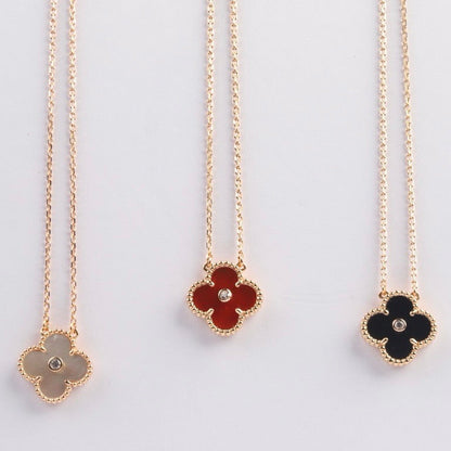 ¡®Glow Jewelry¡¯CLOVER 15MM DIAMOND CARNELIAN NECKLACE