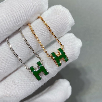 ¡®Glow Jewelry¡¯POP H GREEN NECKLACE SILVER AND GOLD