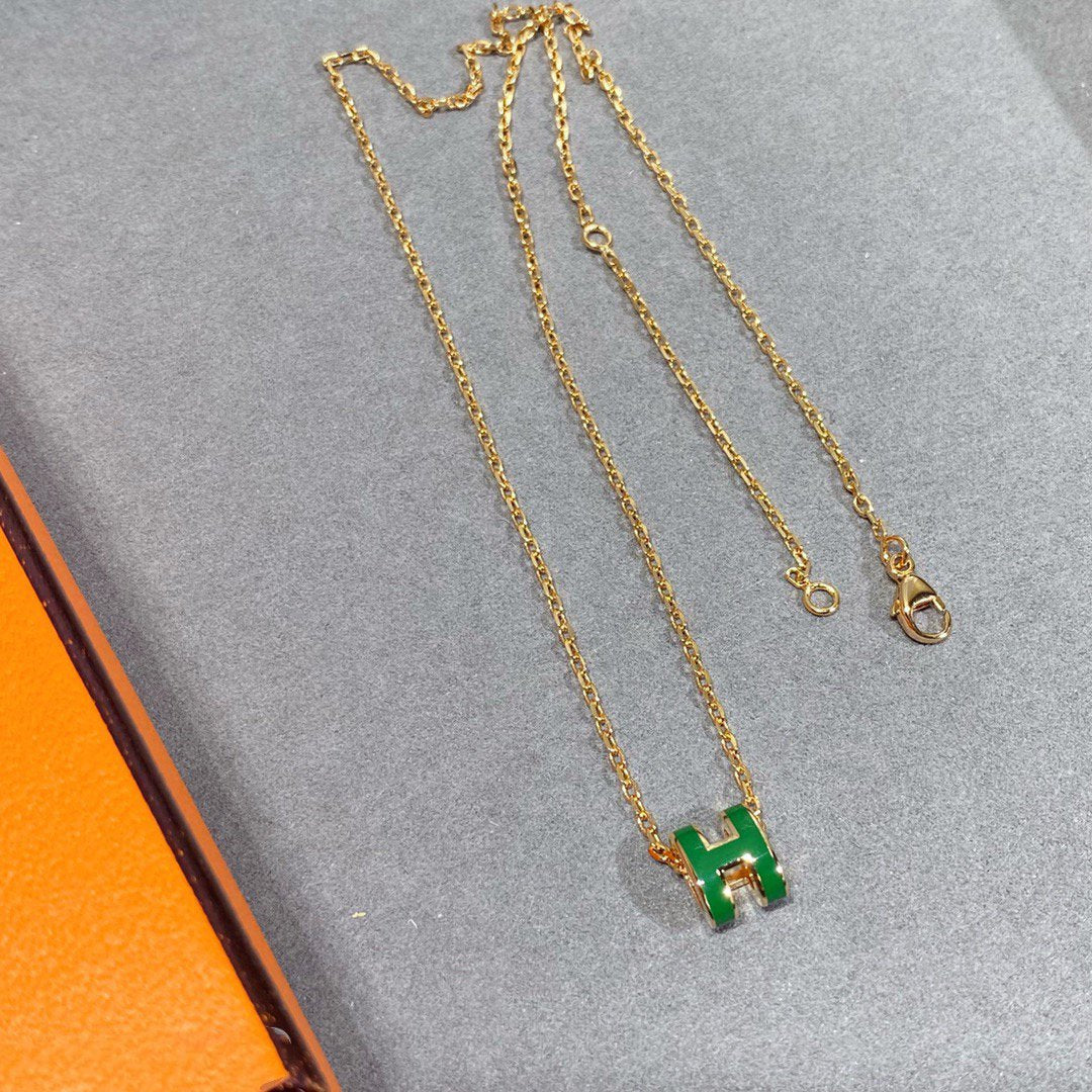 ¡®Glow Jewelry¡¯POP H GREEN NECKLACE SILVER AND GOLD